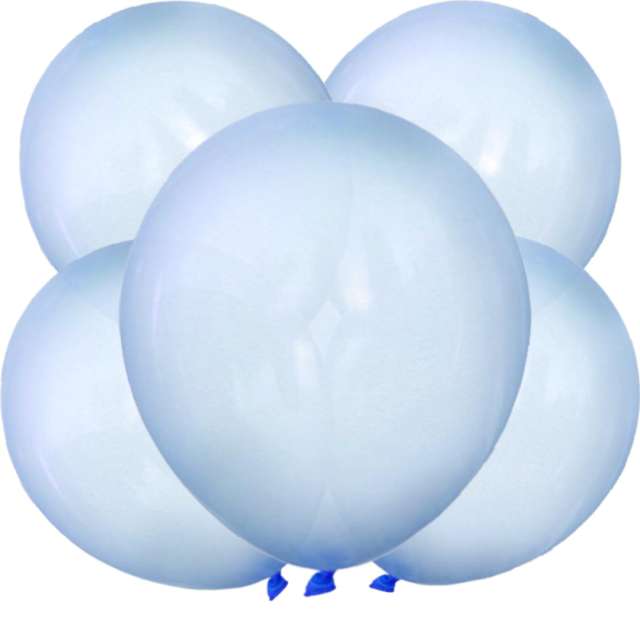 Balony "Crystal", niebieskie, Dekoracje Polska, 12", 5 szt