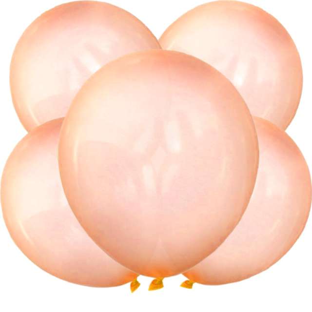 Balony "Crystal", pomarańczowe, Dekoracje Polska, 12", 5 szt