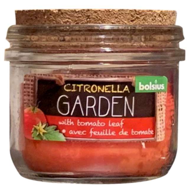 Świeca zapachowa w szkle "CITRONELLA - Liść pomidora", Bolsius, 8 cm