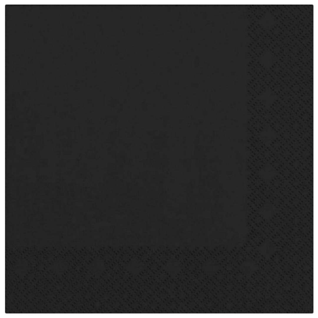Serwetki "Classic", czarne, FOLAT, 33 cm, 20 szt