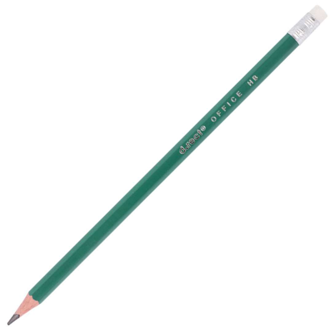 Ołówek "Syntetyczny, z gumką HB", zielony, D.RECT