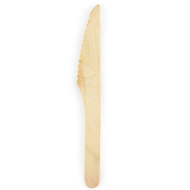 Noże drewniane "Ekologiczne", PartyDeco, 16,5 cm, 100 szt