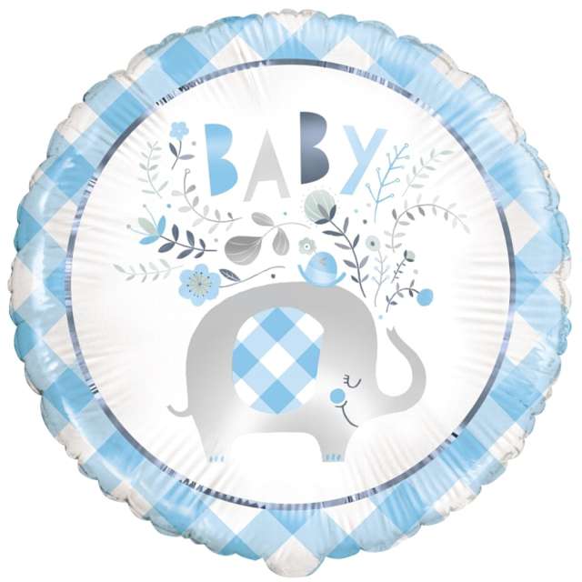 Balon foliowy "Baby Shower Boy - słonik", Godan, 18", RND