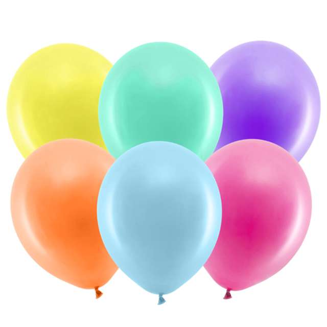 Balony "Rainbow - Pastelowe", mix, PartyDeco, 9", 10 szt