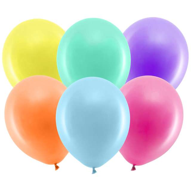 Balony "Rainbow - Pastelowe", mix, PartyDeco, 11", 10 szt