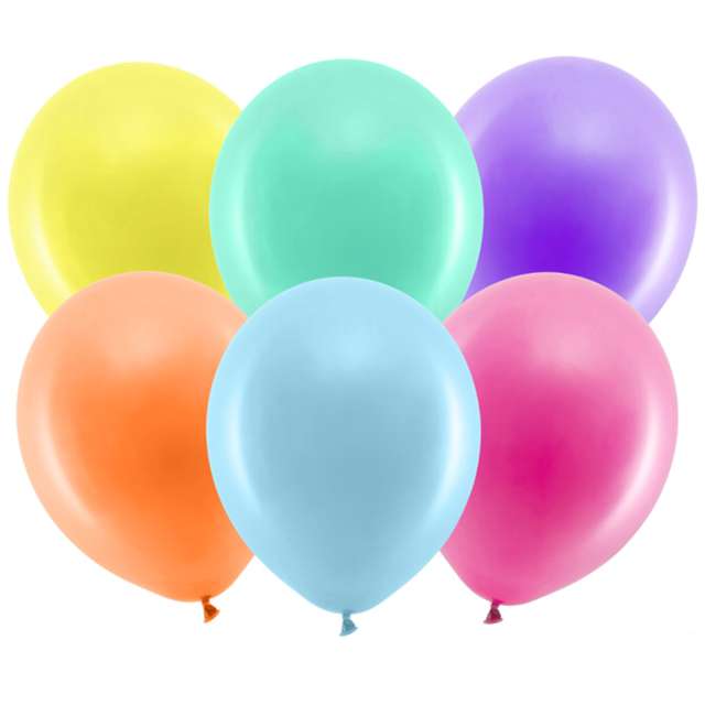 Balony "Rainbow - Pastelowe", mix, PartyDeco, 11", 100 szt