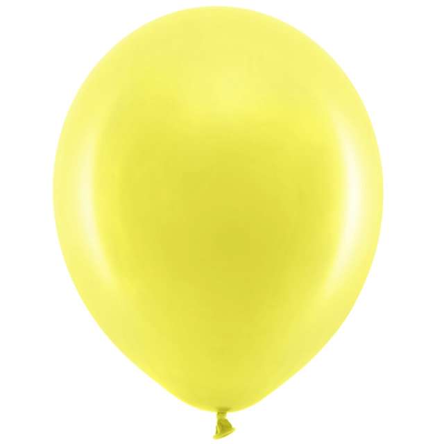 Balony "Rainbow - Pastelowe", żółte, PartyDeco, 11", 100 szt