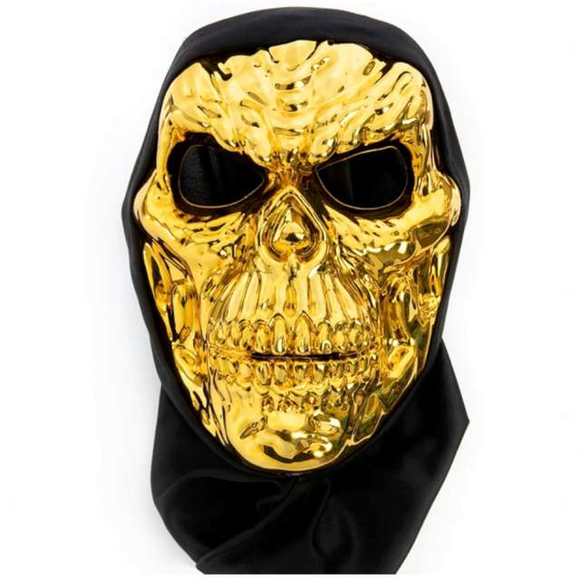 Maska "Czaszka - Terminator", złota, PartyPal