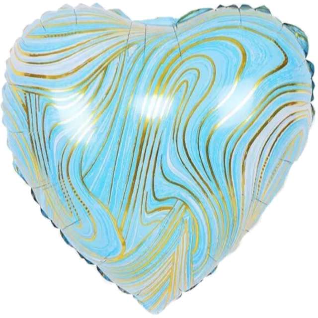 Balon foliowy "Serce- Mozaika",niebieski, Jix, 18" HRT