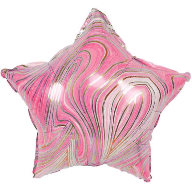Balon foliowy "Gwiazdka - Mozaika",różowy, Jix, 18", STR
