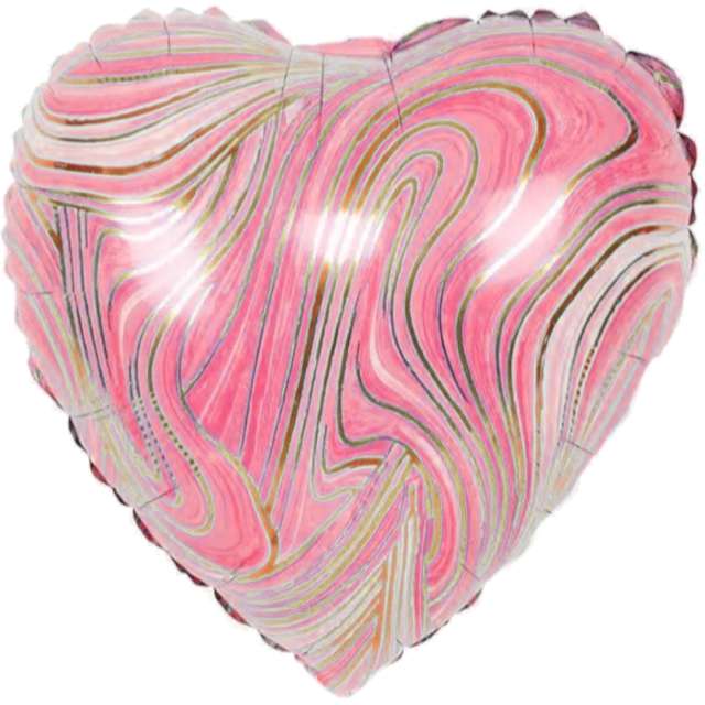 Balon foliowy "Serce- Mozaika", różowy, Jix, 18" HRT