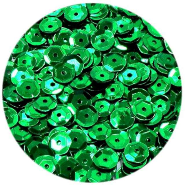 Cekiny "Classic Matowe", zielone, 8 mm, Brewis, 10 g