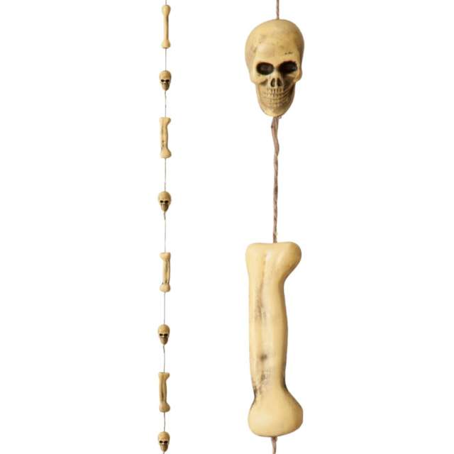 Girlanda "Halloween - trupie czaszki i kości", Carnival Toys, 180 cm