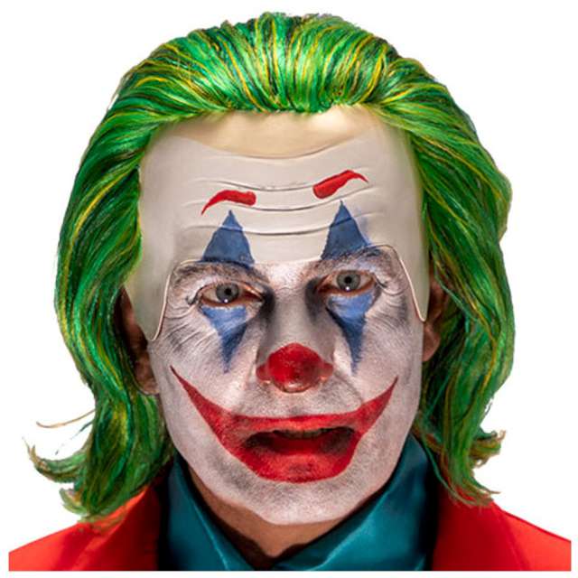 Peruka party "Klaun Joker z czołem", zielona, Carnival Toys