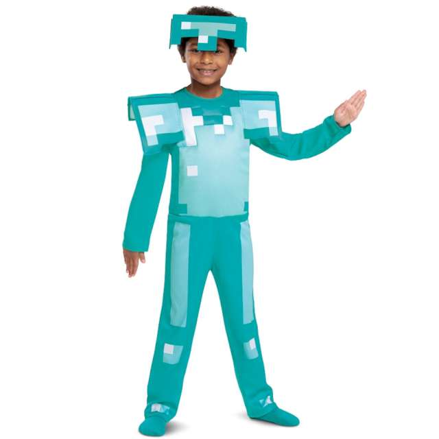 Strój dla dzieci "Minecraft - diamentowa zbroja", Disguise Costumes, 126-134 cm