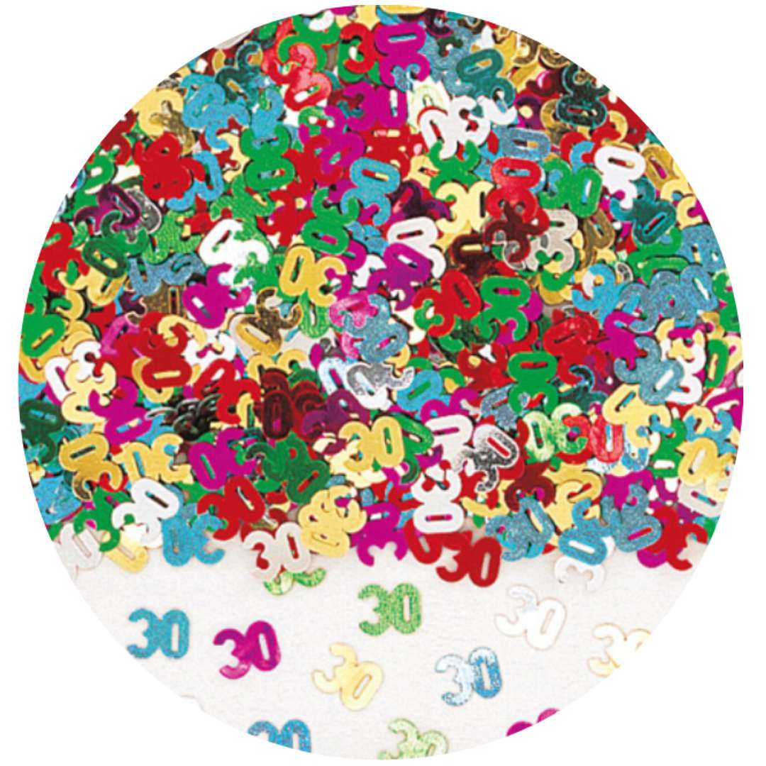Konfetti "Dekoracja - 30 Urodziny", mix, Amscan, 14 g