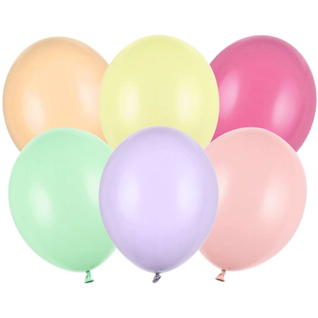 Balony "Pastelowe", mix, Strong, PartyDeco, 9", 100szt