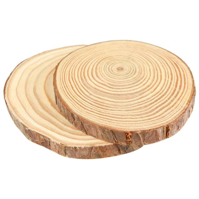 Podkładki drewniane "Plastry drewna", Arpex, 8 cm, 2 szt