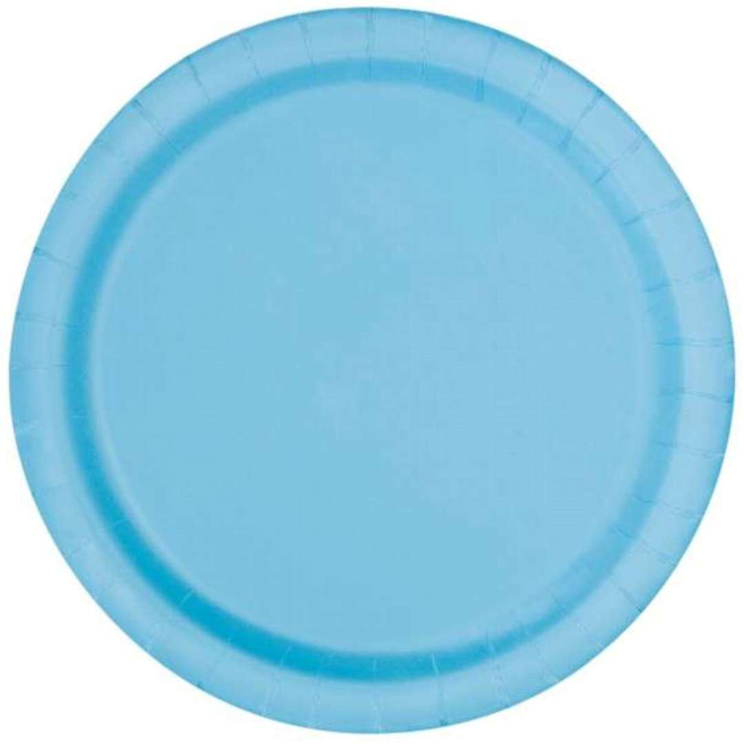 Talerzyki papierowe "Eco Classic", błękitne, UNIQUE, 23 cm, 8 szt