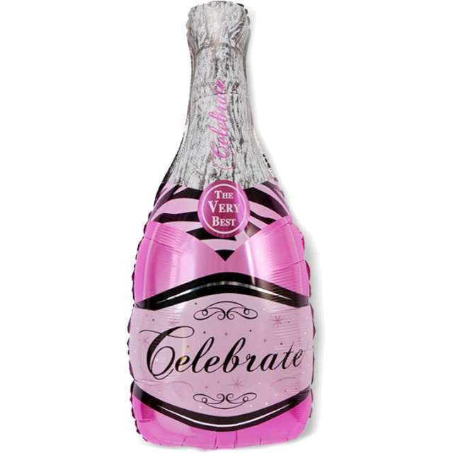 Balon foliowy Butelka Szampana - Celebrate różowy DekoracjePolska 39