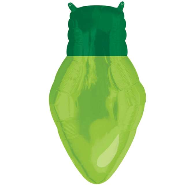 Balon foliowy "Lampka Choinkowa", zielony, Amscan, 21", SHP