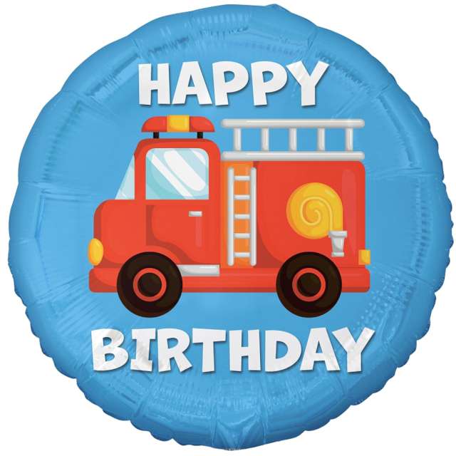 Balon foliowy Straż pożarna - Happy Birthday Godan 18 RND