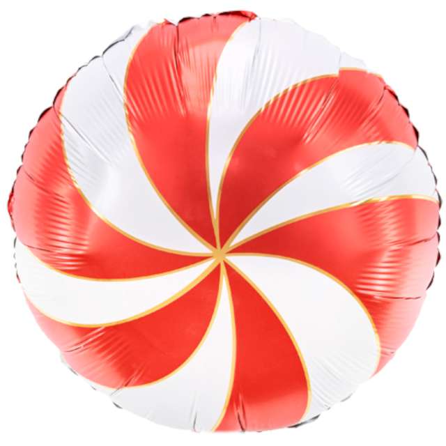 Balon foliowy "Cukierek lizak", czerwony, PartyDeco, 18", RND
