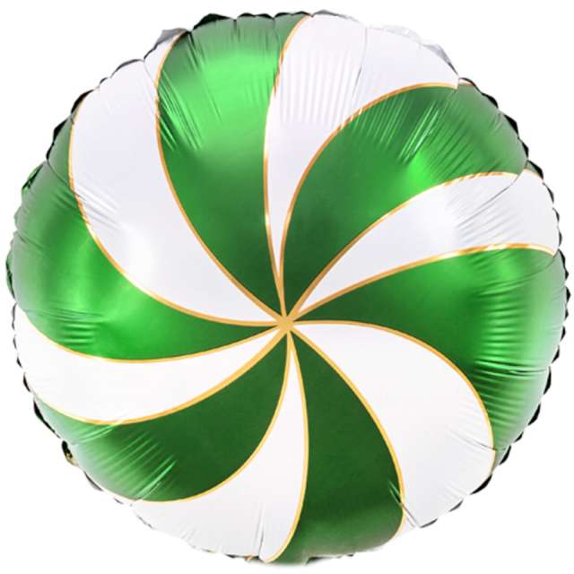 Balon foliowy "Cukierek lizak", zielony, PartyDeco, 14", RND