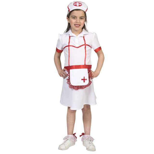 Strój dla dzieci "Pięlegniarka", biały, Funny Fashion, 104 cm