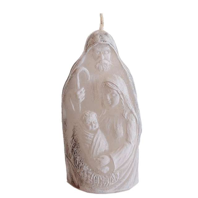 Świeca "Christmas Wonders - Józef i Maryja", biała, Bartek-Candles, 75 mm
