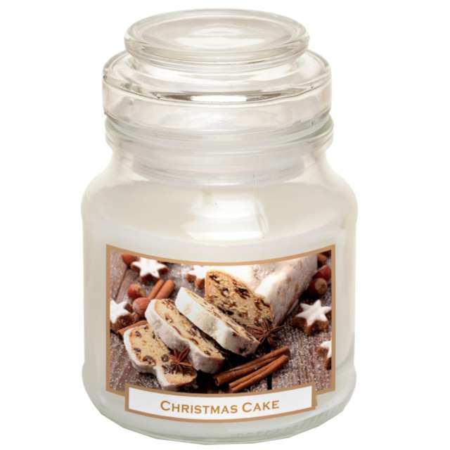 Świeca zapachowa w szkle "Christmas Labelled - Świąteczne Ciasto", Bartek-Candles, 70/100 mm