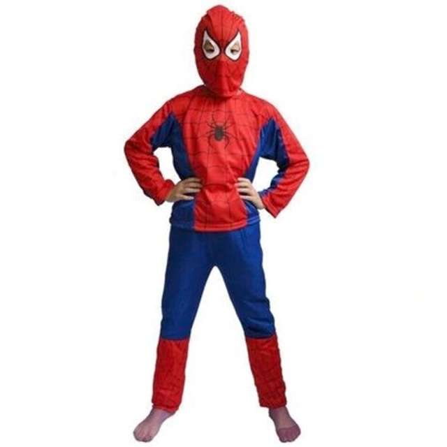 Strój dla dzieci "Spiderman - Człowiek pająk", PartyTino, rozm. 122/128 cm