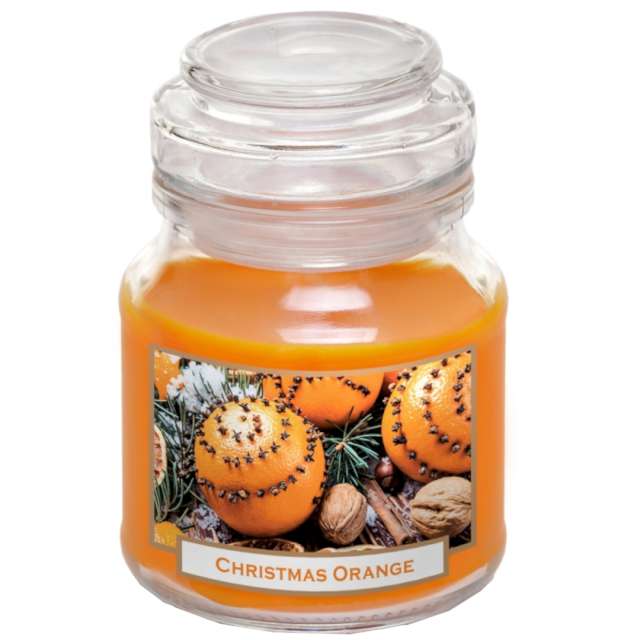 Świeca zapachowa w szkle Christmas Labelled - Pomarańcze Świąteczne Bartek-Candles 70/100 mm