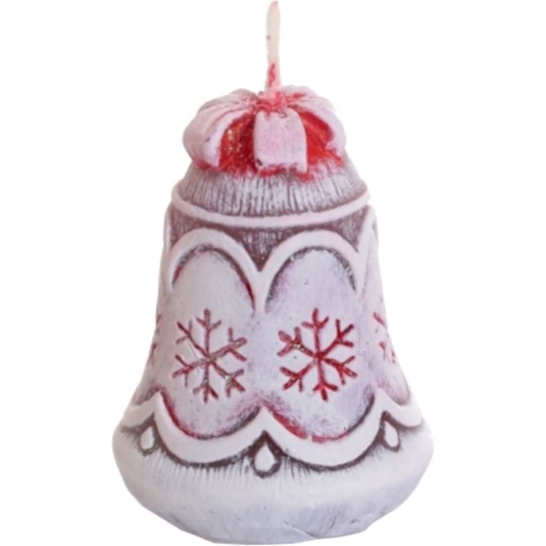 Świeca "Dzwoneczek Świąteczny", biała, Bartek-Candles, 50 mm