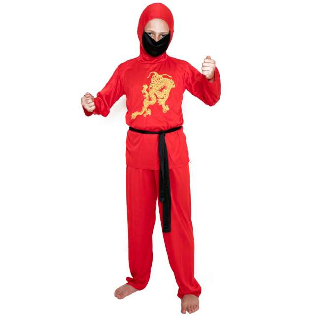 Strój dla dzieci Ninja czerwony Arpex rozm. 130-140 cm