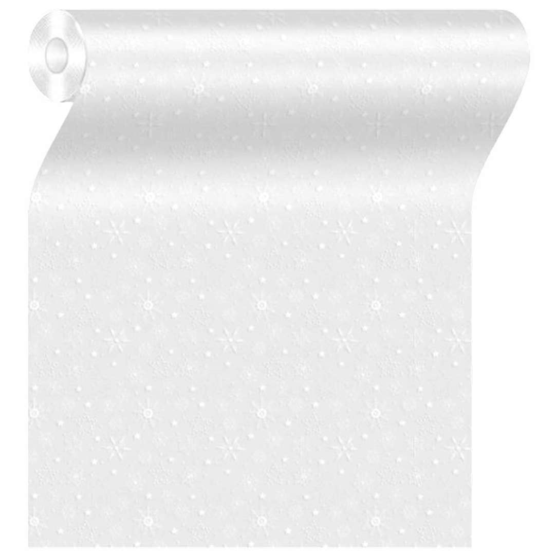 Bieżnik "Perforowany - Płatki Śniegu i wzory", biały, Paw, 480 x 33 cm