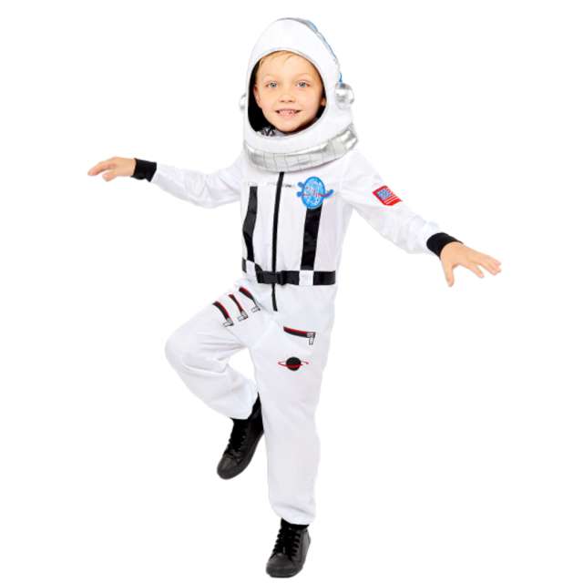 Strój dla dzieci Astronauta z hełmem biały Amscan rozm. 140-152 cm