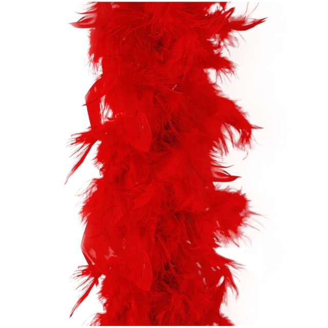 Boa "Classic z piór", czerwony, PartyPal, 190 cm