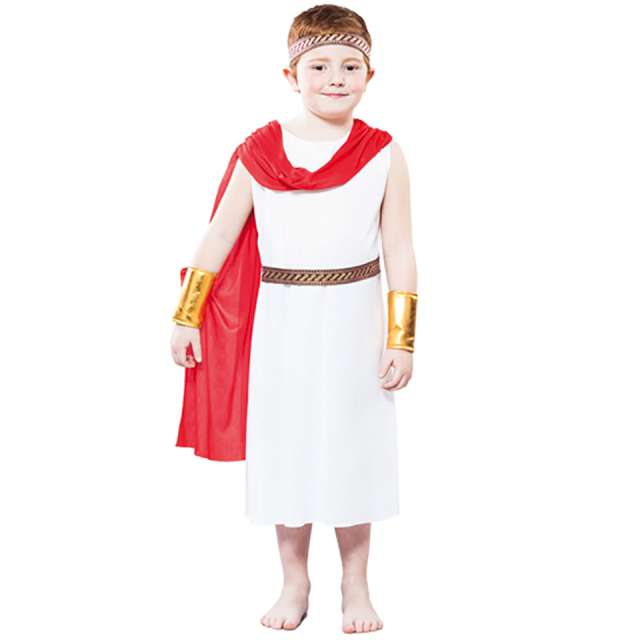 Strój dla dzieci Cezar w czerwonym płaszczu Fyasa 122-134 cm