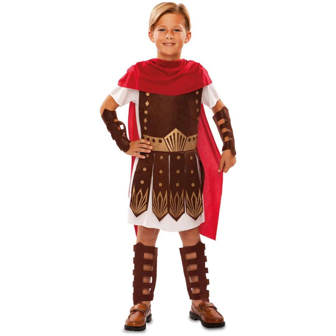 Strój dla dzieci Gladiator w czerwonym płaszczu Fyasa 140-152 cm