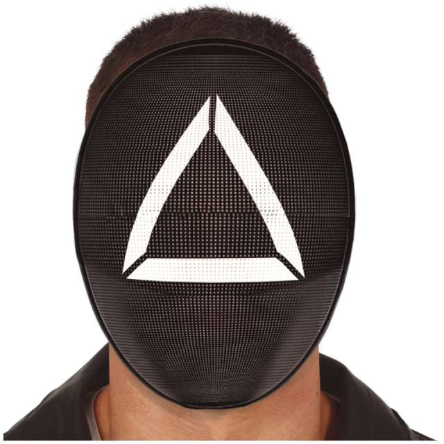 Maska Strażnik ażurowy symbol trójkąta Adult czarna Guirca