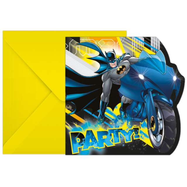 _xx_Zaproszenia z kopertą Batman Rogue Rage 6 szt.