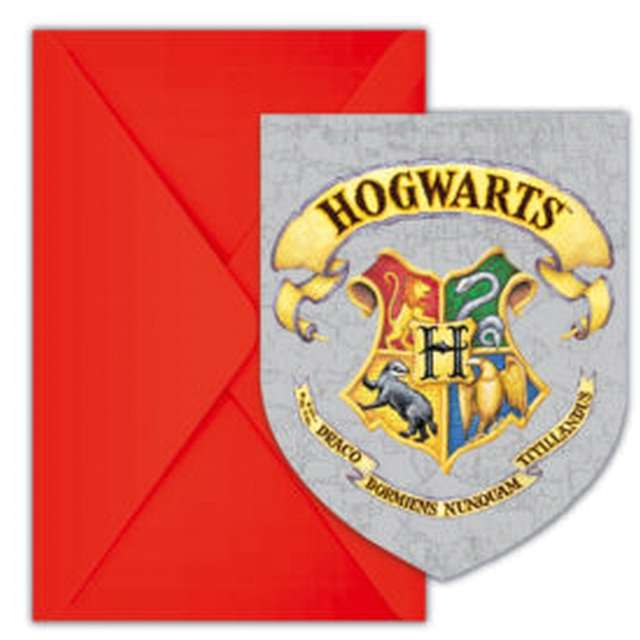 Zaproszenia urodzinowe "Harry Potter Hogwart", Procos, 6 szt