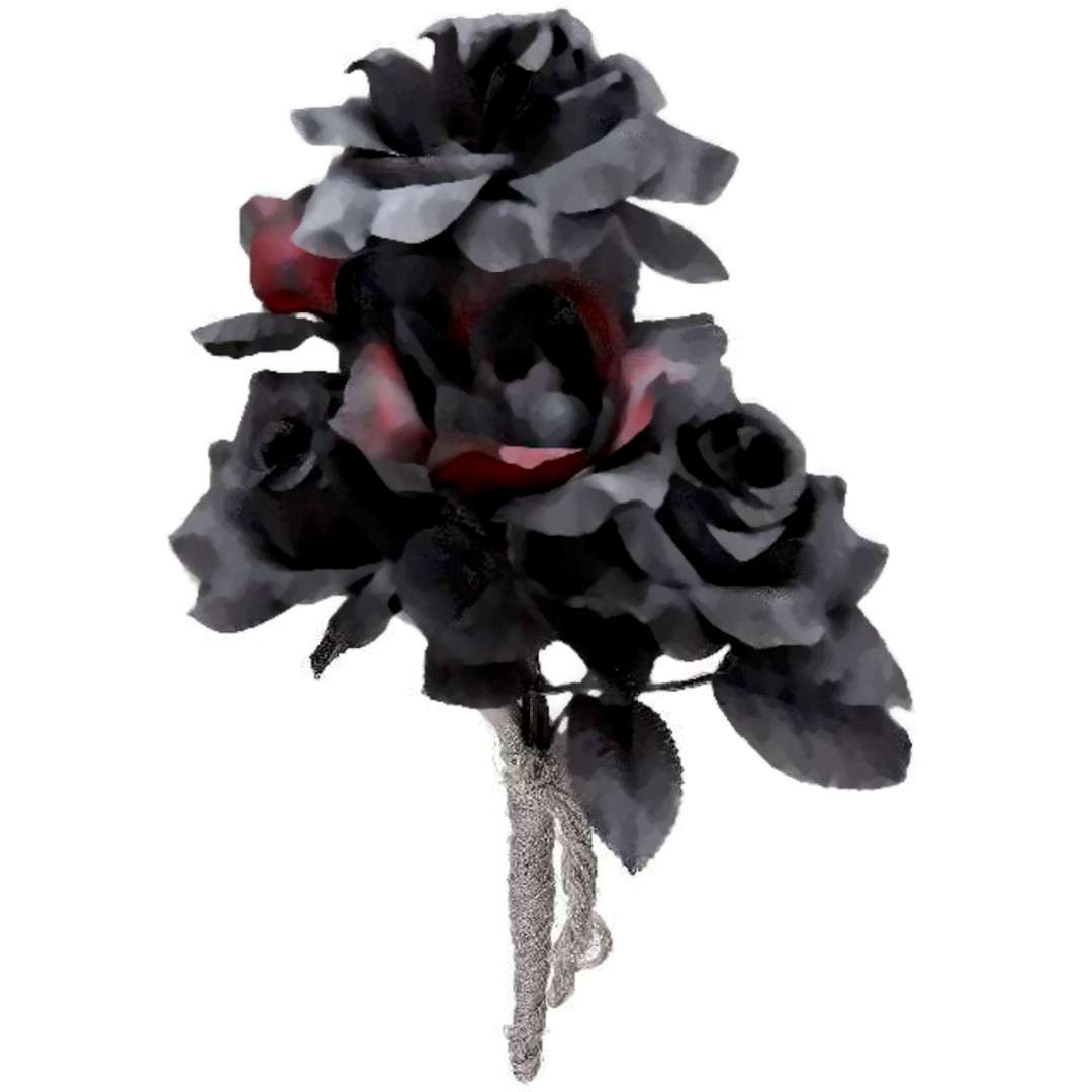 Dekoracja "Bukiet czarnych róż" Widmann