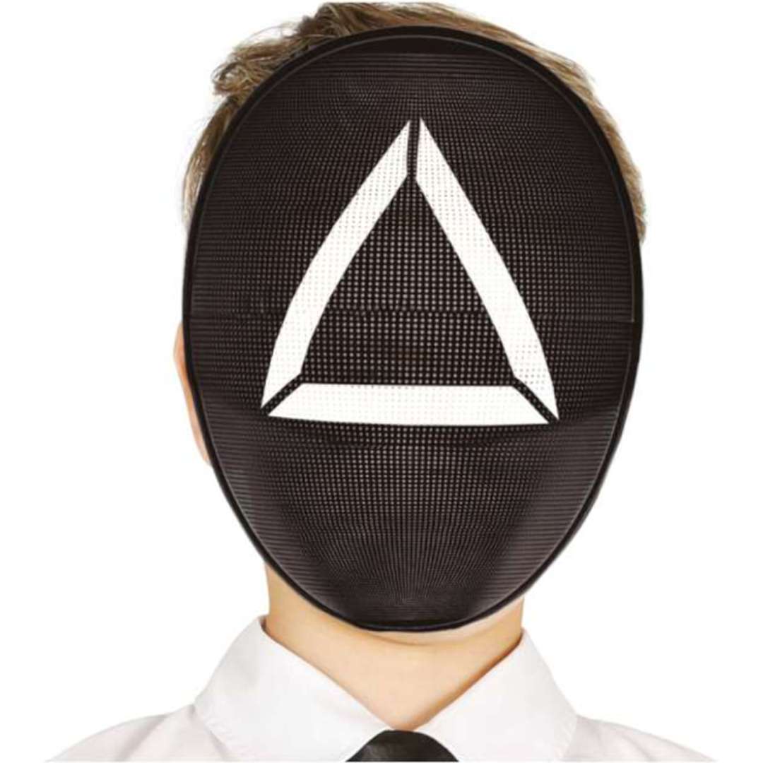 Maska Strażnik ażurowy symbol trójkąta czarna Guirca