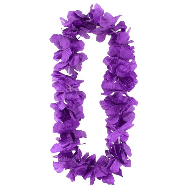 Naszyjnik hawajski "Satynowy", fioletowy, Godan, 45-50 cm