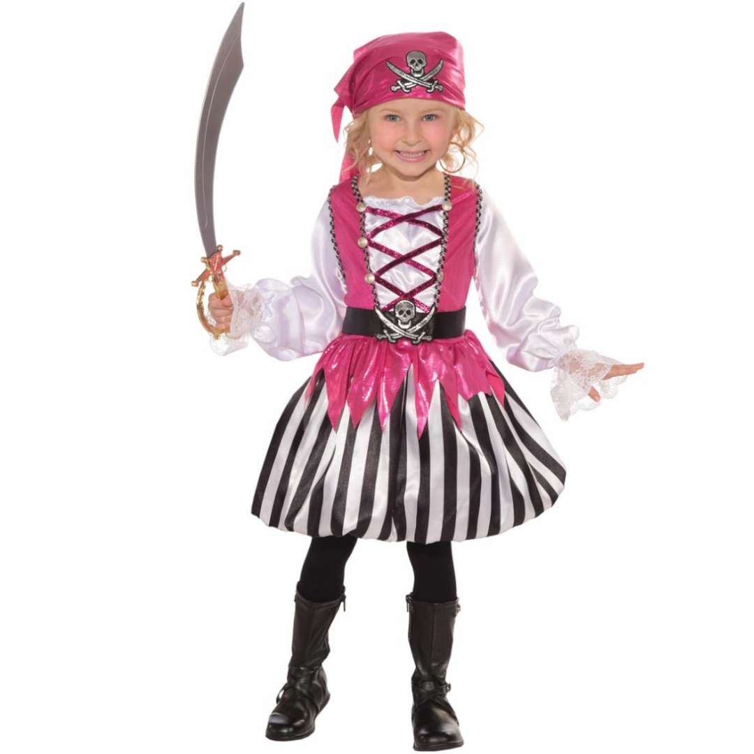 Strój dla dzieci "Różowa Piratka", KRASZEK, rozm. 5-8 lat