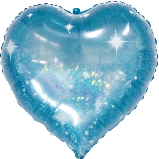 Balon foliowy Serce - Holo Galactic turkusowy Folat 24 HRT