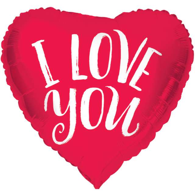 Balon foliowy "Serce - I Love You", czerwony, Folat, 18", HRT