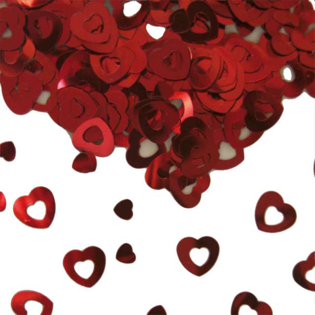 Konfetti Miłosne serca - Walentynki czerwone Folat 14 g